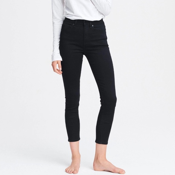 rag & bone Denim - Rag & Bone Nina High-Rise Ankle Skinny in Black. Size 26.